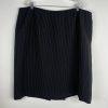 Tahari ASL Polyester Rayon Skirt Suit Size 22W Black Striped Ruffle Collar 2PC
