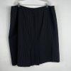 Tahari ASL Polyester Rayon Skirt Suit Size 22W Black Striped Ruffle Collar 2PC