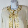 Midnight Velvet Semi Sheer Jacket Top Set S Beaded Embroidered Formal Glitzy