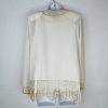 Midnight Velvet Semi Sheer Jacket Top Set S Beaded Embroidered Formal Glitzy