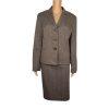 New EVAN PICONE Women 2PC Mocha Polyester Lined Skirt Suit Size 8 MSRP 0