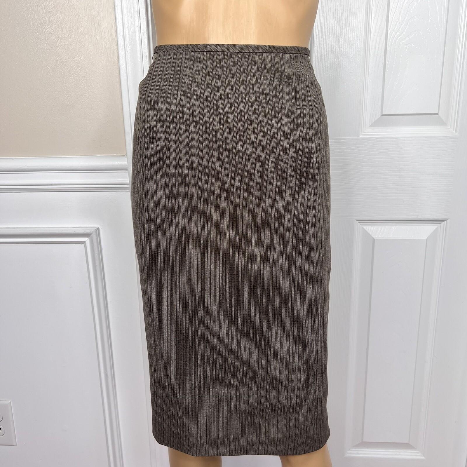 New EVAN PICONE Women 2PC Mocha Polyester Lined Skirt Suit Size 8 MSRP 0