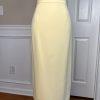 10-2120.jpg TANGO NITES Women 2PC Yellow Beaded Polyester Acetate Skirt Suit Size 12