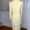 10-2122.jpg TANGO NITES Women 2PC Yellow Beaded Polyester Acetate Skirt Suit Size 12