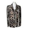 KASPER 2PC Multicolor Animal Print Polyester Lined Open Front Blazer Set Size 6