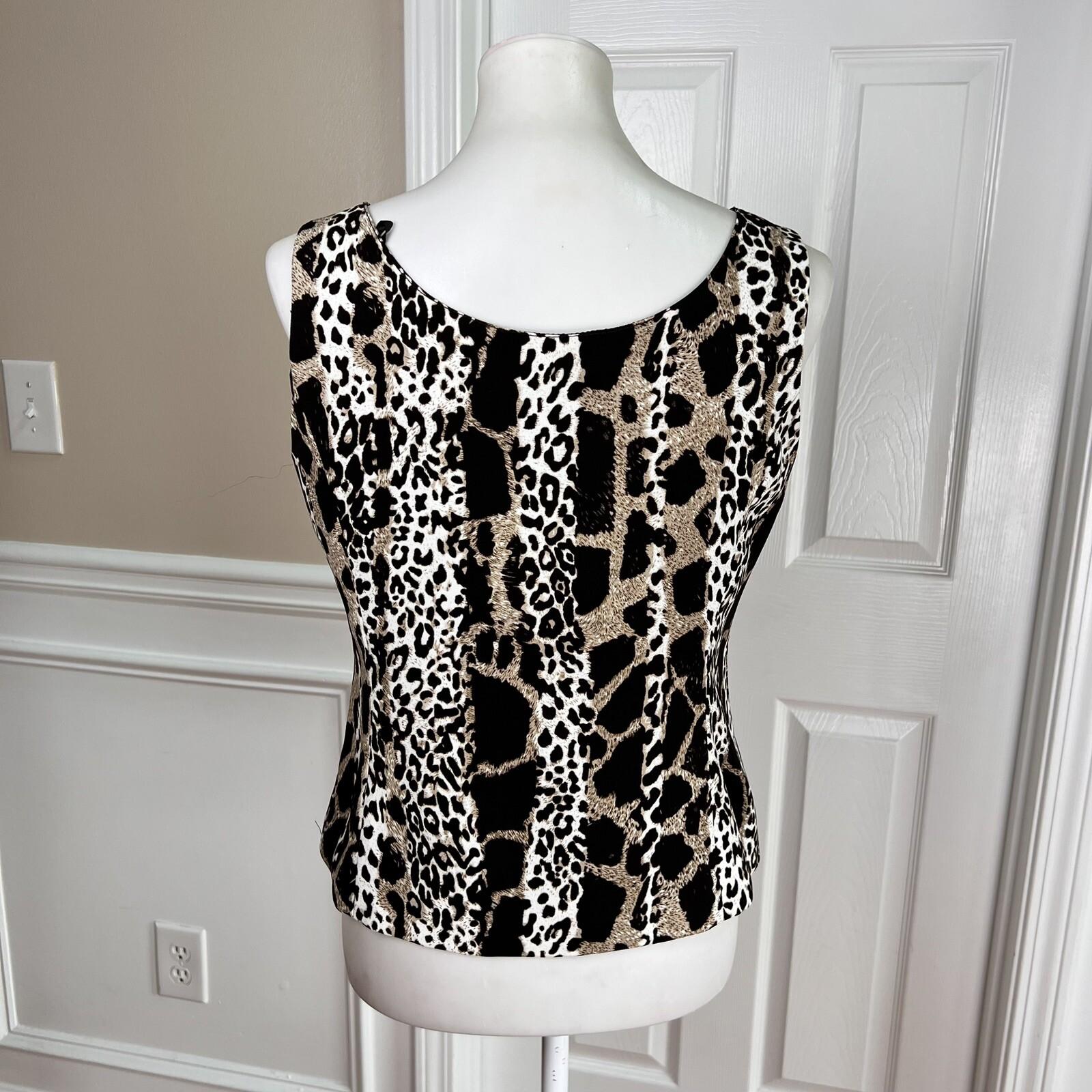 KASPER 2PC Multicolor Animal Print Polyester Lined Open Front Blazer Set Size 6