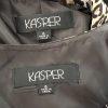 KASPER 2PC Multicolor Animal Print Polyester Lined Open Front Blazer Set Size 6