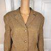 Le Suit Polyester Pant Suit Size 18 Caramel Lined 2 Piece Notch Collar