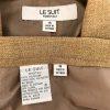 Le Suit Polyester Pant Suit Size 18 Caramel Lined 2 Piece Notch Collar