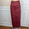 Styleworks Leather Skirt 10 Suit 8 Red Vintage Lined Single Breasted Women 2 pc