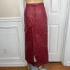 Styleworks Leather Skirt 10 Suit 8 Red Vintage Lined Single Breasted Women 2 pc