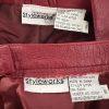 Styleworks Leather Skirt 10 Suit 8 Red Vintage Lined Single Breasted Women 2 pc