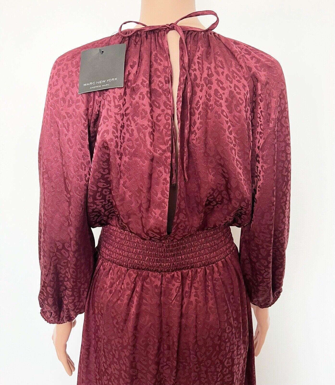 New MARC NEW YORK  Rhumba Red Satin Like Polyester Tie back Jumpsuit Size XL