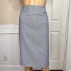Le Suit Polyester Skirt Suit Size 12 Light Gray Lined Notch Collar Career 2PC