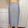 Le Suit Polyester Skirt Suit Size 12 Light Gray Lined Notch Collar Career 2PC