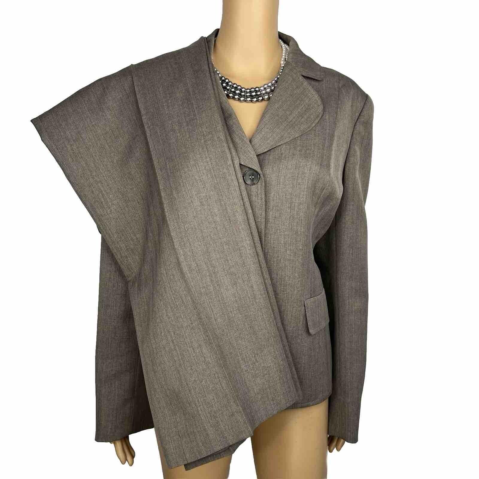 Suit Studio Women Polyester Pant Suit Size 12 Peanut Lined Notch Collar 2PC