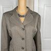 Suit Studio Women Polyester Pant Suit Size 12 Peanut Lined Notch Collar 2PC