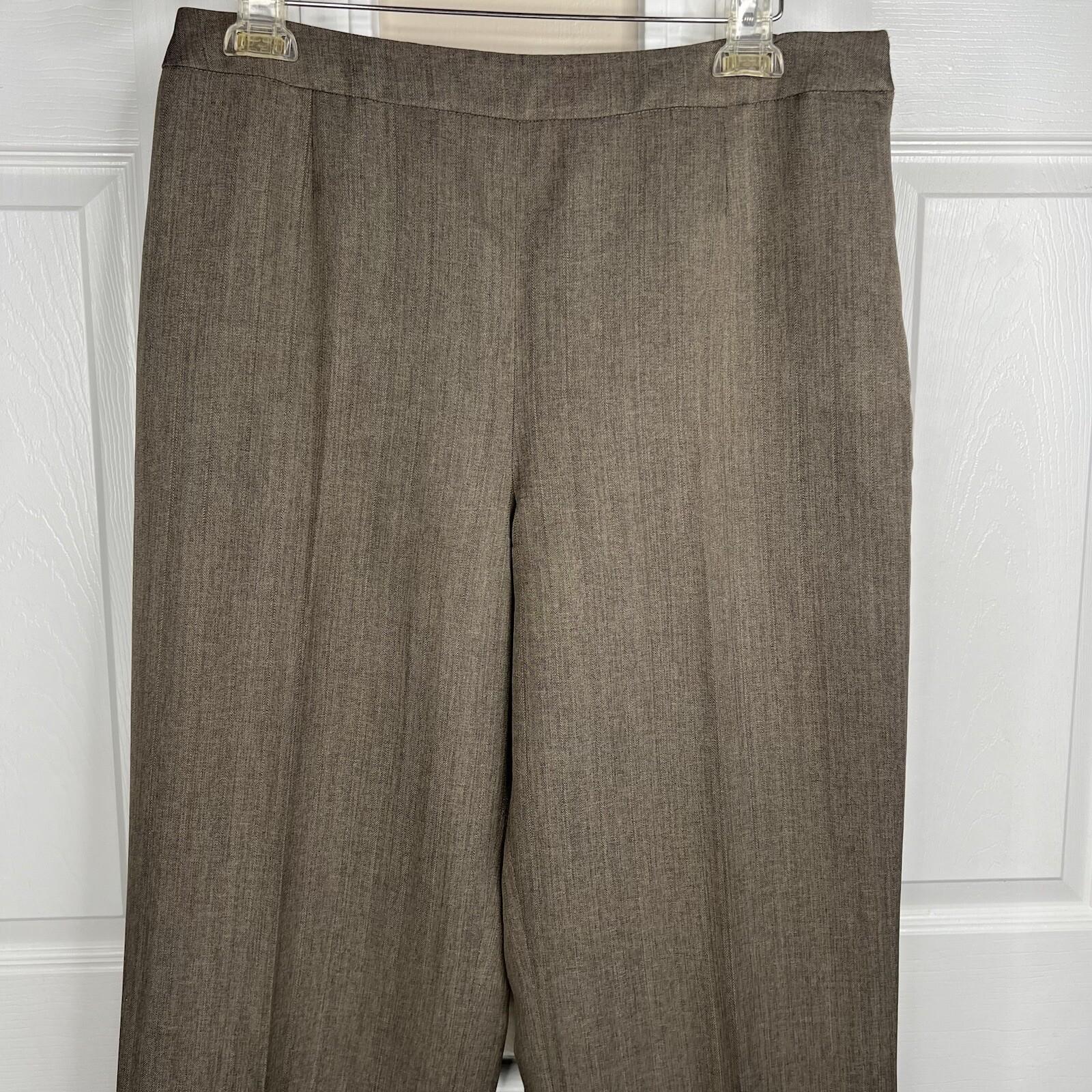 Suit Studio Women Polyester Pant Suit Size 12 Peanut Lined Notch Collar 2PC