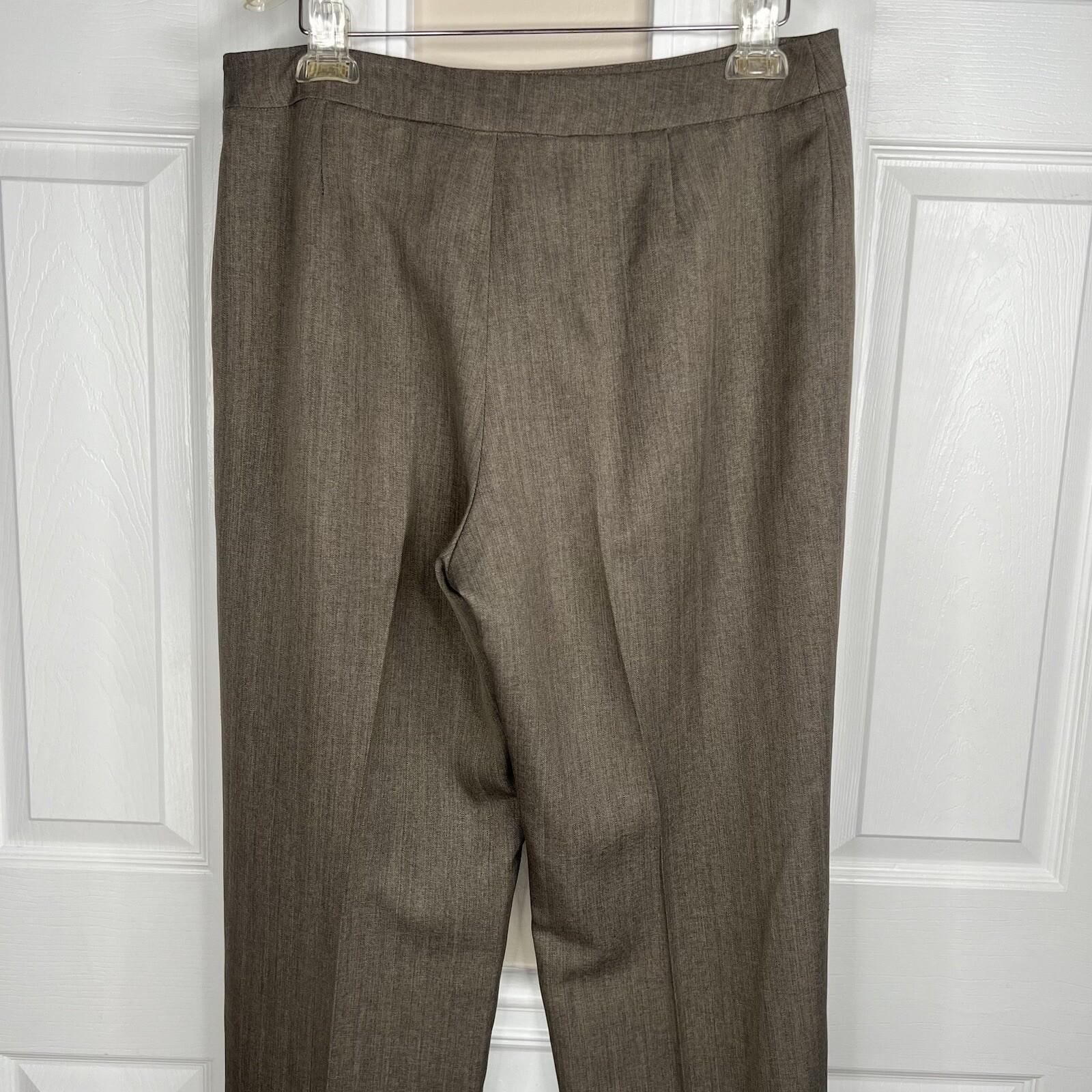 Suit Studio Women Polyester Pant Suit Size 12 Peanut Lined Notch Collar 2PC