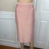 Kasper Polyester Rayon Nylon Skirt Suit Top 14W Salmon Open Front Lined 3PC
