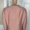 Kasper Polyester Rayon Nylon Skirt Suit Top 14W Salmon Open Front Lined 3PC
