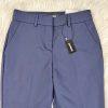 New EXPRESS Navy Blue Ankle Mid Rise Cotton Spandex Career Dress Pants Size 00L