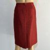 Kasper Polyester Rayon Skirt Suit 10P Red Shawl Collar Single Breasted Lined 2PC