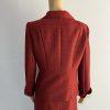 Kasper Polyester Rayon Skirt Suit 10P Red Shawl Collar Single Breasted Lined 2PC