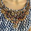 Anthropologie Moulinette Soeurs Polyester Rayon Dress Size 6 Navy White Beaded
