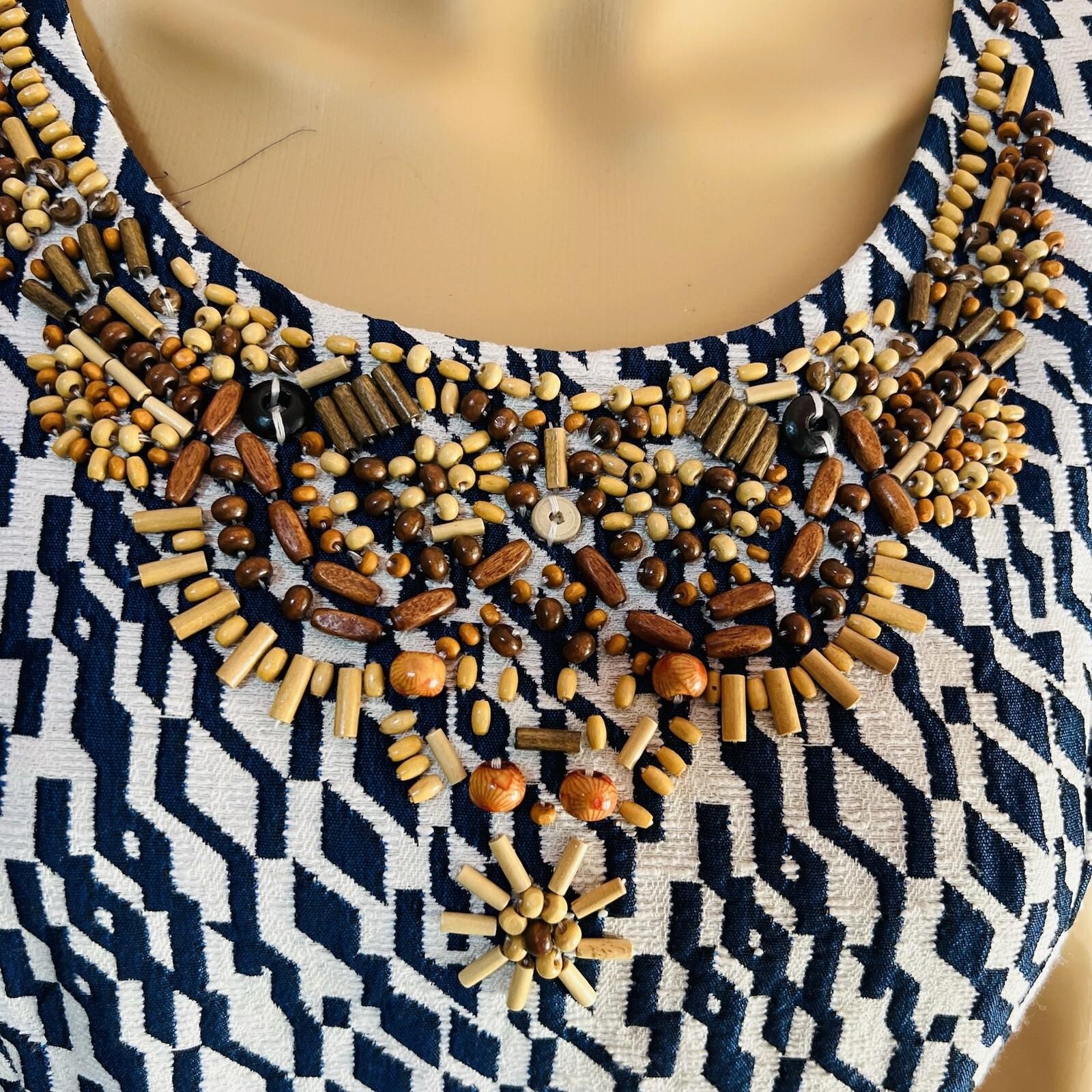 Anthropologie Moulinette Soeurs Polyester Rayon Dress Size 6 Navy White Beaded