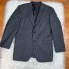 Jones New York Men Wool Suit 40R Pants 36x29.5 Dark Gray Single Breasted 2PC