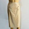Le Suit Polyester Skirt Suit Size 8 Champagne Lined Shawl Collar Wrap 2PC New