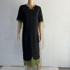 St Anthony Polyester Dress Suit Size 14 Green Black Faux fur Collar Midi 2PC