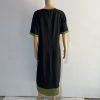 St Anthony Polyester Dress Suit Size 14 Green Black Faux fur Collar Midi 2PC