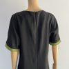 St Anthony Polyester Dress Suit Size 14 Green Black Faux fur Collar Midi 2PC