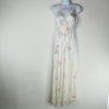 Vtg Miss Elaine Nightgown Robe Set M Peignoir Lingerie Off White Floral Ruffle