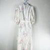 Vtg Miss Elaine Nightgown Robe Set M Peignoir Lingerie Off White Floral Ruffle