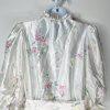 Vtg Miss Elaine Nightgown Robe Set M Peignoir Lingerie Off White Floral Ruffle