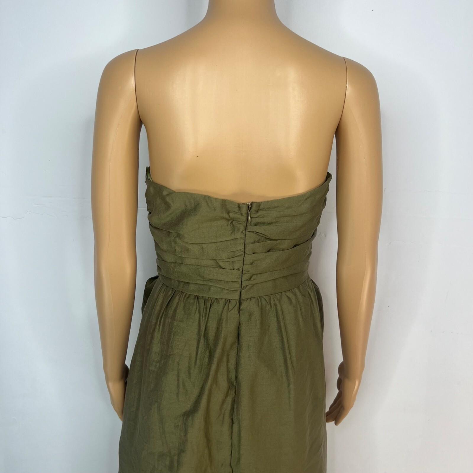 Lena The Rose Petals Dress S Sage Green Tiered Strapless Maxi Sweethear