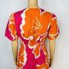 Bella Umbra Midi Blouson Dress Size M Multicolor Short Sleeves Cotton Tiered