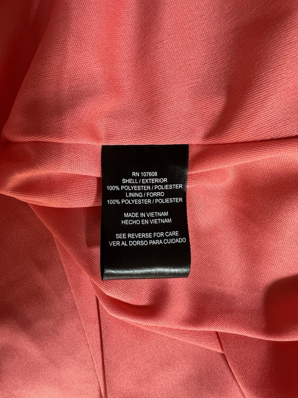 Chetta B Women Maxi Summer Dress Size 6 Coral Sleeveless Belted Halter New