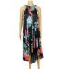 Aiden Mattox Asymmetrical Midi Dress Size 6 Floral Beaded Sleeveless Pockets