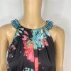 Aiden Mattox Asymmetrical Midi Dress Size 6 Floral Beaded Sleeveless Pockets