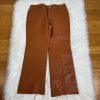 METROSTYLE Women Beautiful Cinnamon Genuine Leather Lined Pant Size 12P Y2K