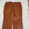 METROSTYLE Women Beautiful Cinnamon Genuine Leather Lined Pant Size 12P Y2K