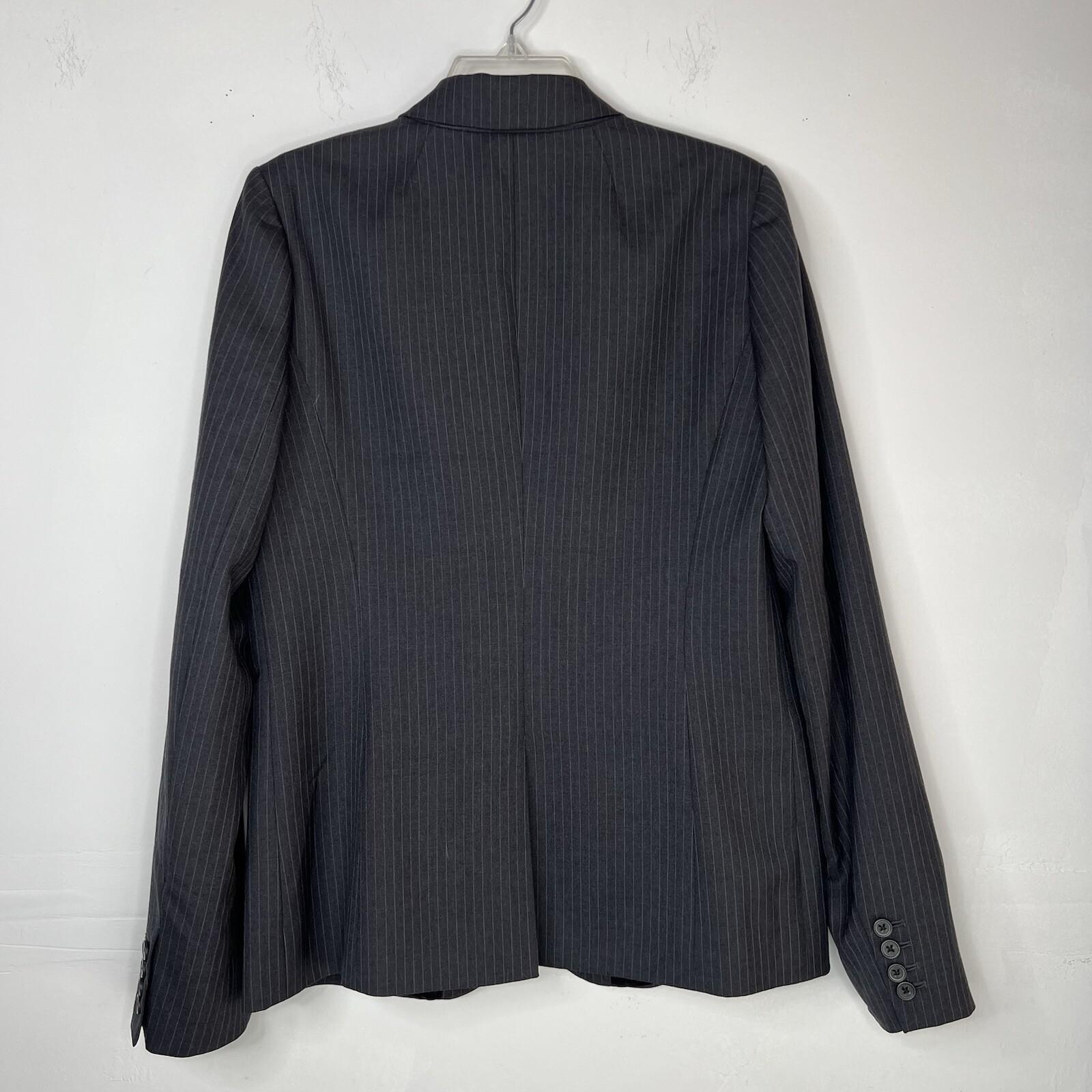 J.CREW 1035 Super 120's Blazer Size 10T Gray Striped Lined 1 vent Business
