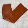METROSTYLE Women Beautiful Cinnamon Genuine Leather Lined Pant Size 12P Y2K