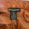 METROSTYLE Women Beautiful Cinnamon Genuine Leather Lined Pant Size 12P Y2K
