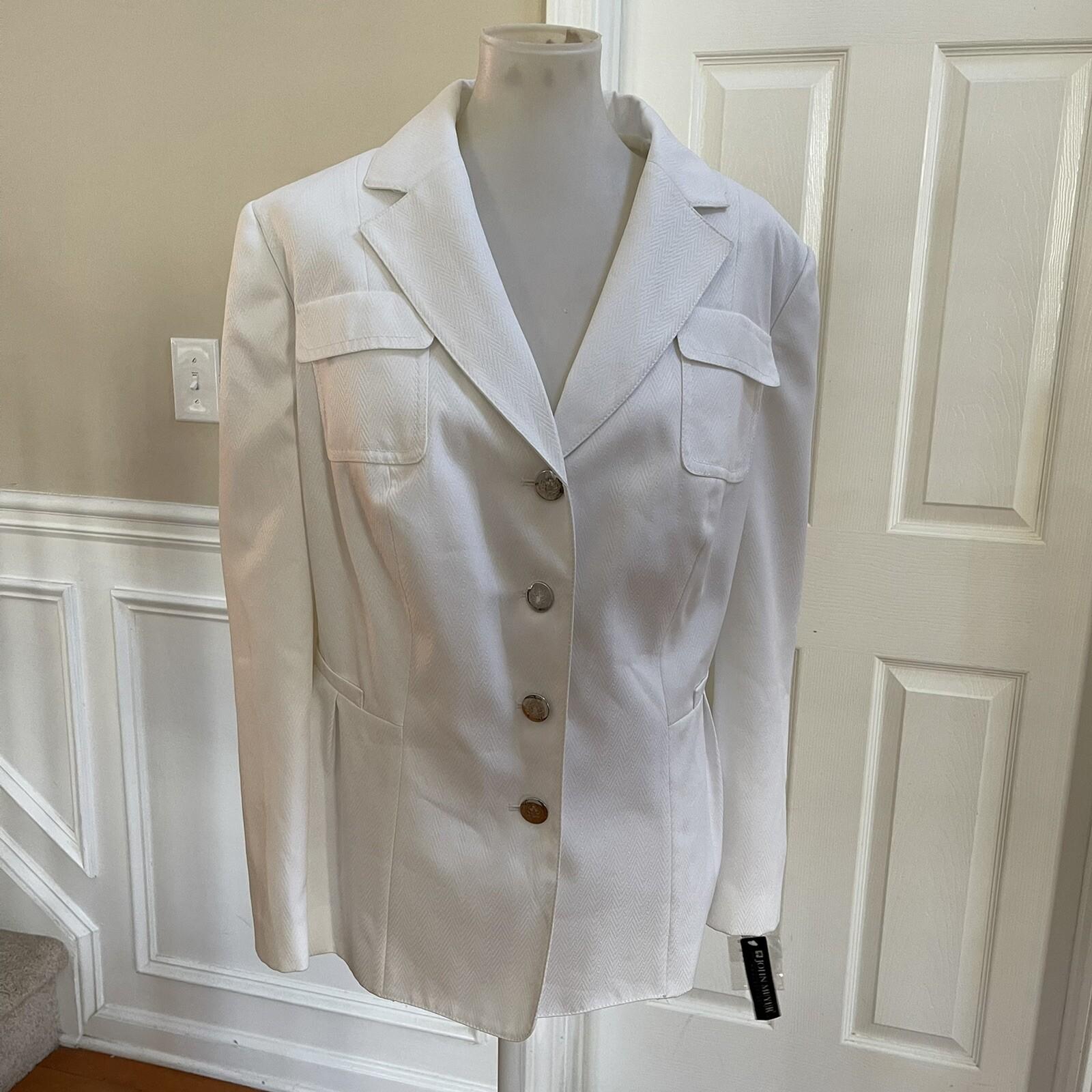 John Meyer Polyester Pant Suit Size 22W White Notch Collar 2 Piece Women New