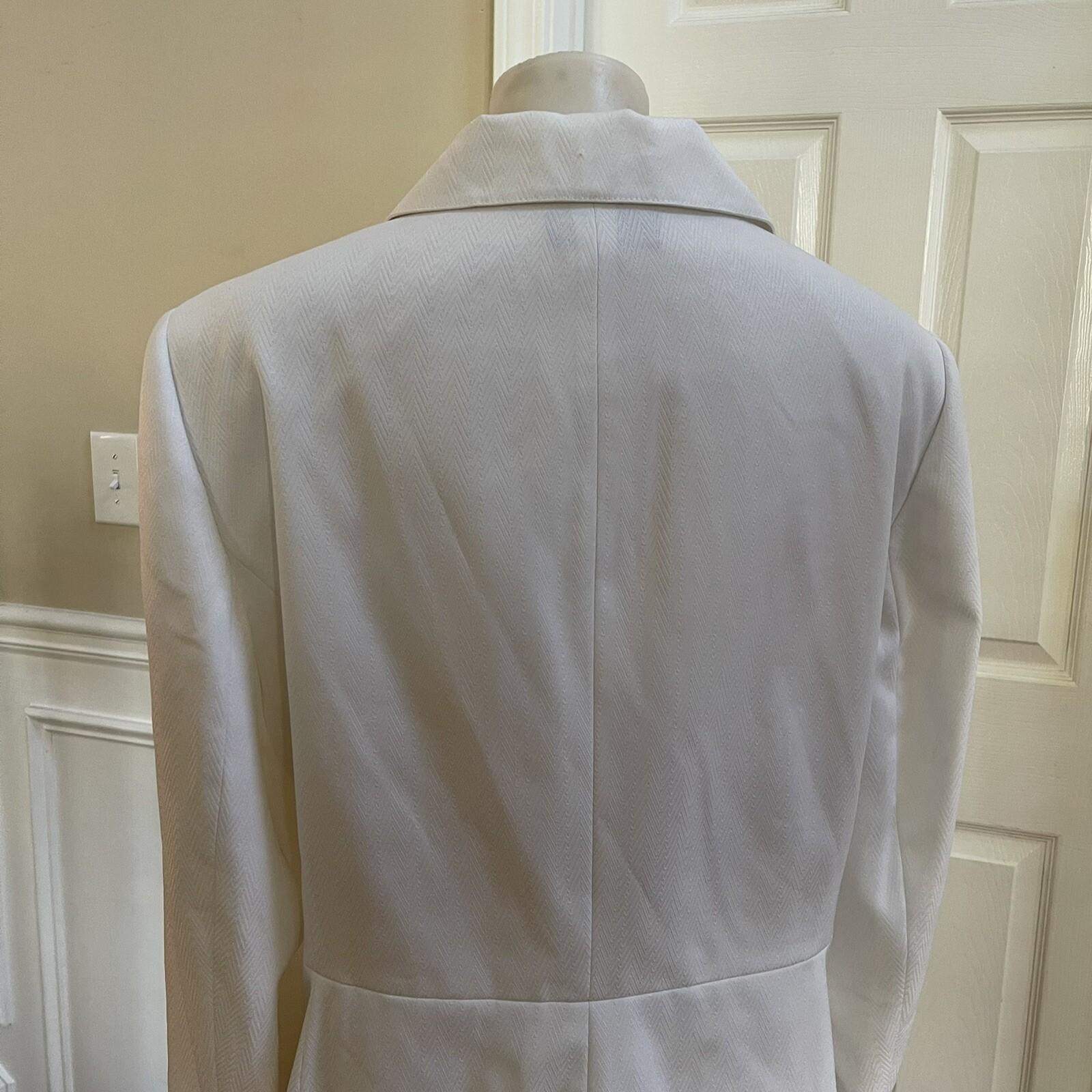 John Meyer Polyester Pant Suit Size 22W White Notch Collar 2 Piece Women New